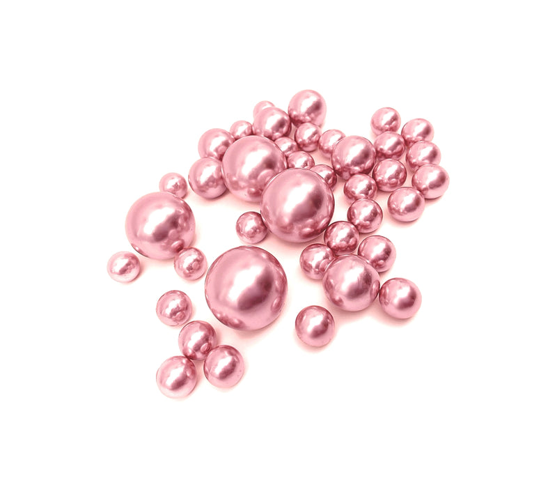 75 Floating Blush Light Pink Pearls-Fills 1 Gallon of Floating Pearls & Transparent Gels for the Floating Effect-With Exclusive Measured Gels Prep Bag-Option 3 Submersible Fairy Lights Strings