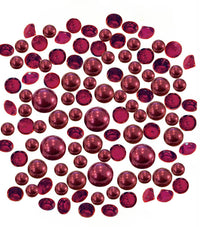 100 Floating Burgundy Pearls/Gems- Large Sizes- Option: 6 Submersible Fairy Lights Strings Hidable Submersible Batteries- Makes 2 Gallons of Transparent Water Gels for Vases