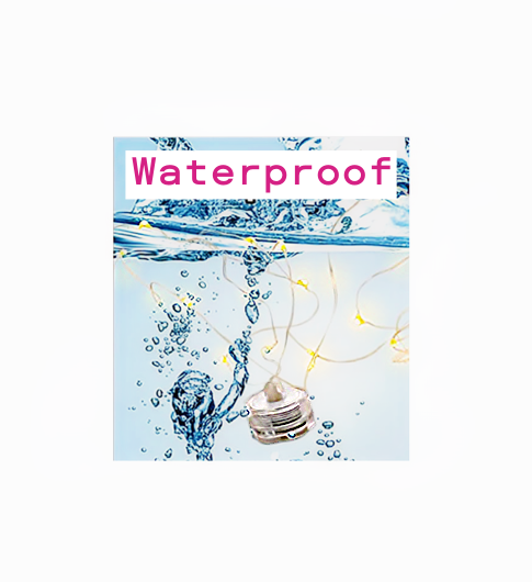 75 Floating White Pearls - Fills 1 Gallon of the Transparent Water Gels for the Floating Effect- With Exclusive Measured Prep Bags - Option: 3 Submersible Fairy Lights Strings