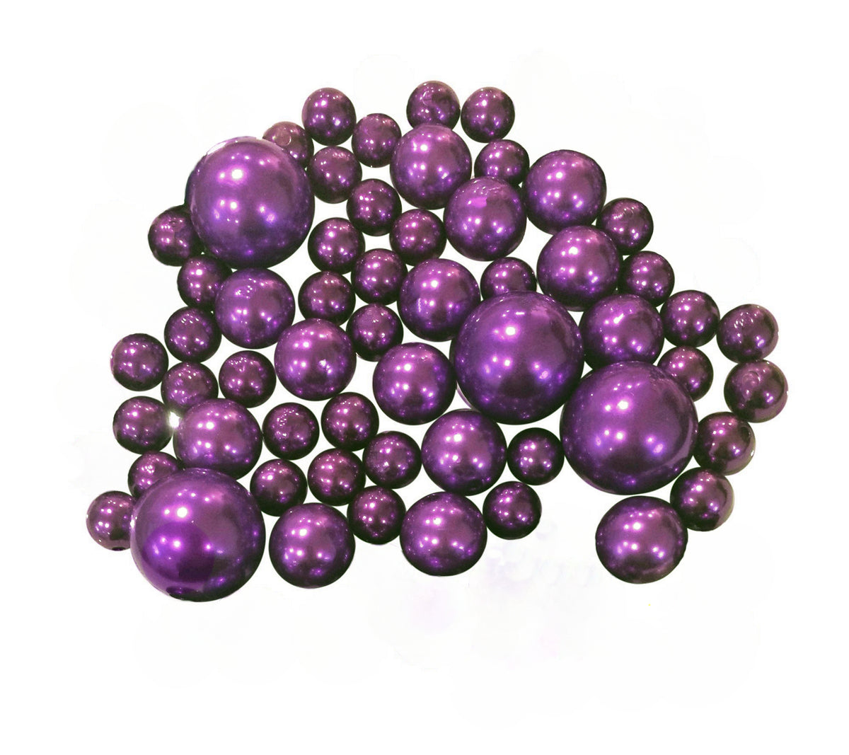 Perles violettes « flottantes » - Décorations de vase sans trou Jumbo/Tailles assorties