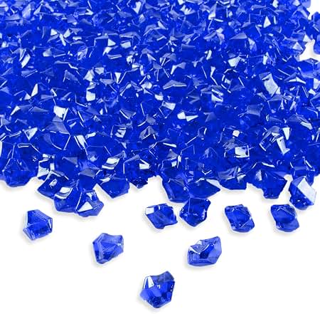 Royal Blue Ice Gems Stones- 1"- Table Scatter, Stack or Float Vase Fillers