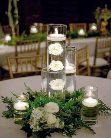 7 Floating Spring Rose Bush - White/Off White - Vase Decoration