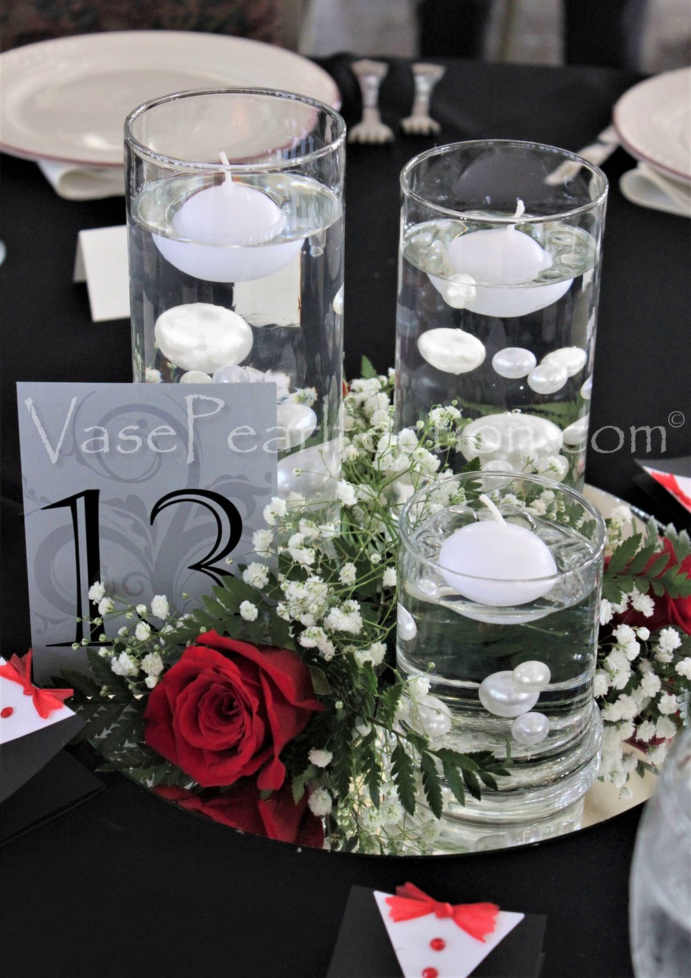 75 Floating White Pearls - Fills 1 Gallon of the Transparent Water Gels for the Floating Effect- With Exclusive Measured Prep Bags - Option: 3 Submersible Fairy Lights Strings