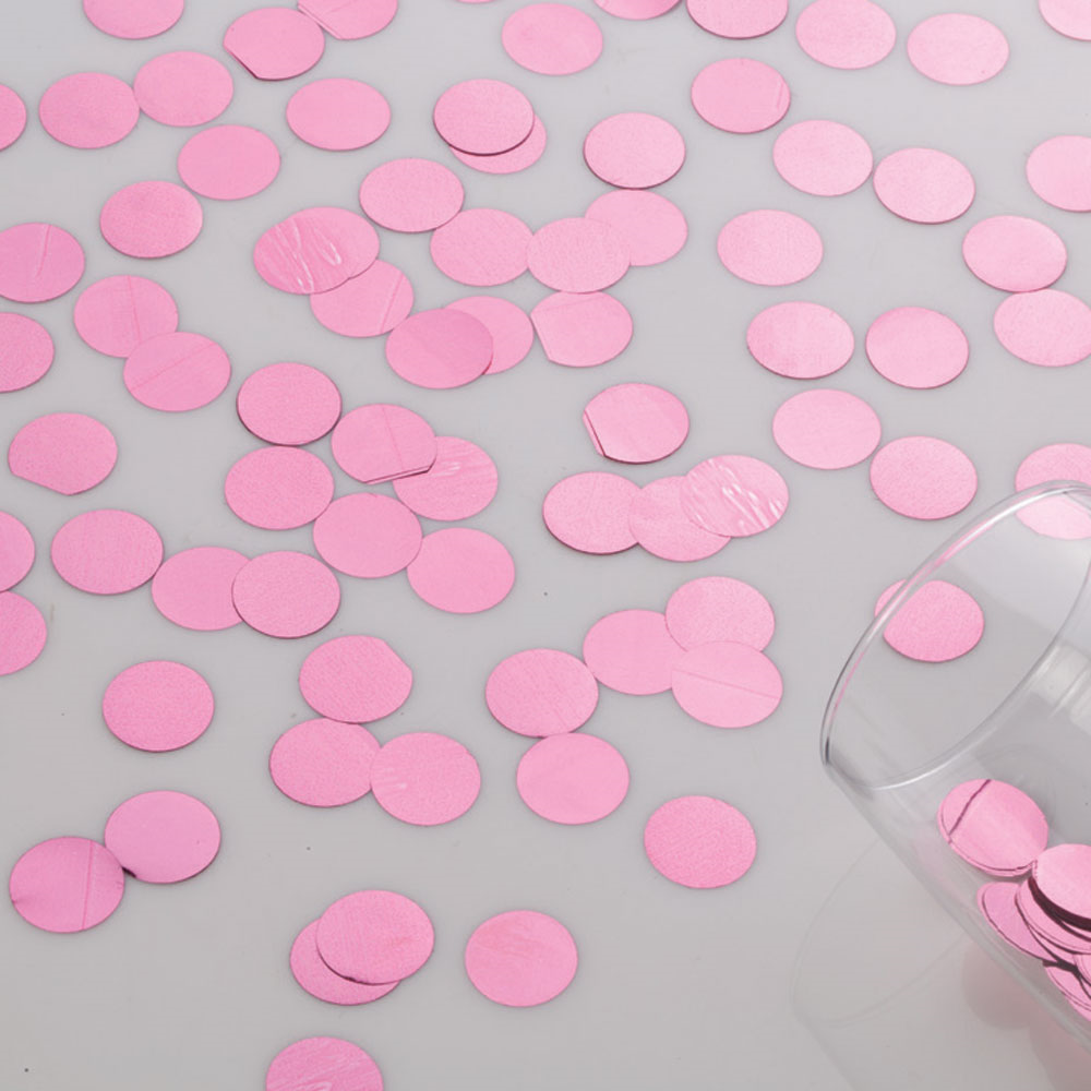 "Floating" Metallic Pink Confetti - 1 Pk 2000pc - 1 Set Fills 1 GL Floating for Vases-Option of Fairy Lights - Vase Decorations - Table Scatter