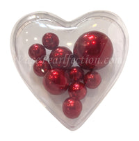 "Floating" Big Heart Submersible & Fillable with Your Choice of Pearls colors- Stunning Centerpiece Decorations